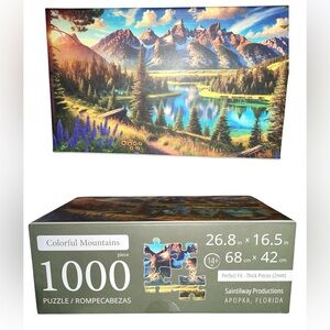 SAINTILWAY PRODUCTIONS 1000 PIECE COLORFUL MOUNTAINS PUZZLE
